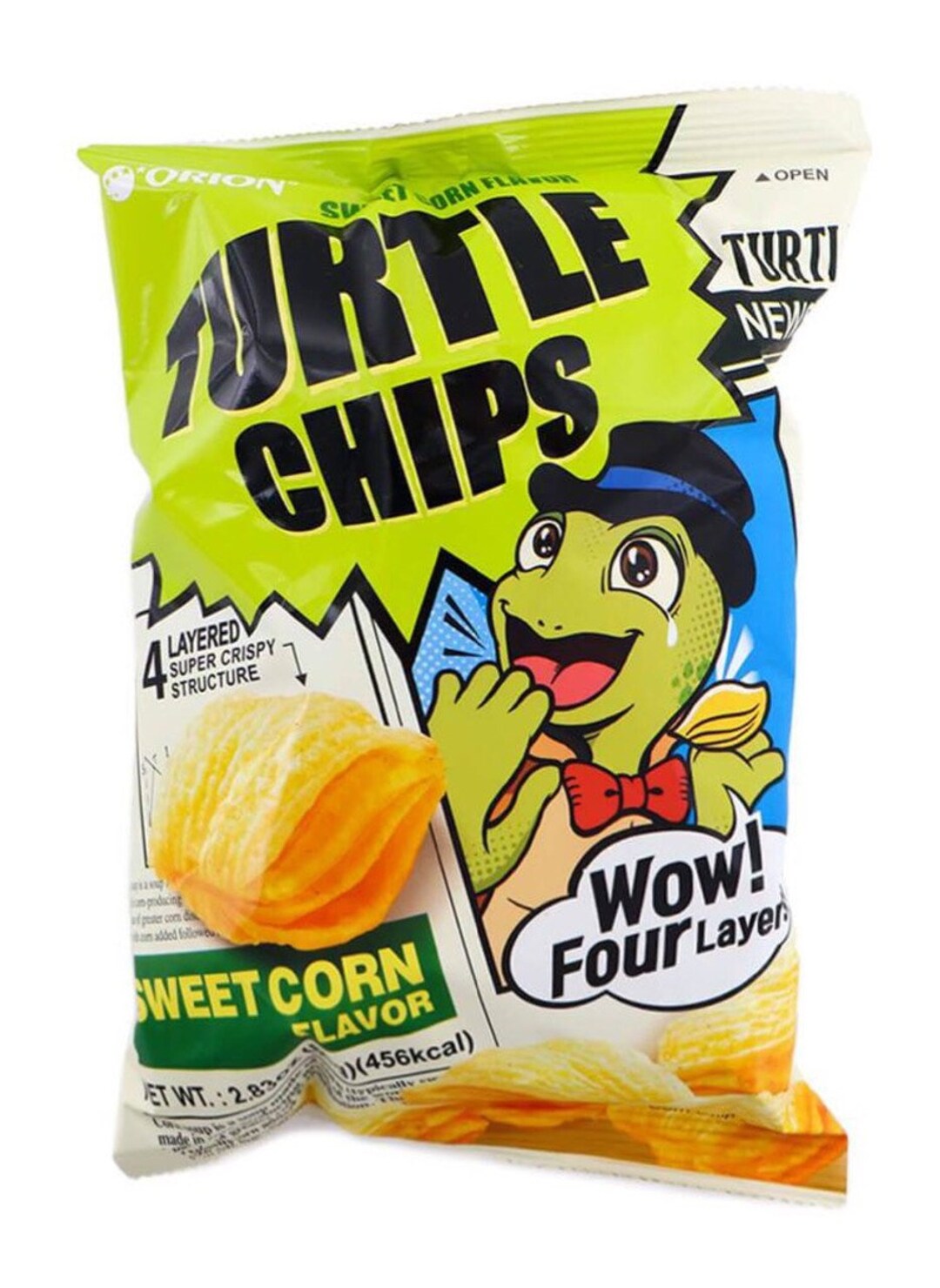 Turtle Chips LARGE Size Sweet Corn Flavor 160g Exotic Chips Asian