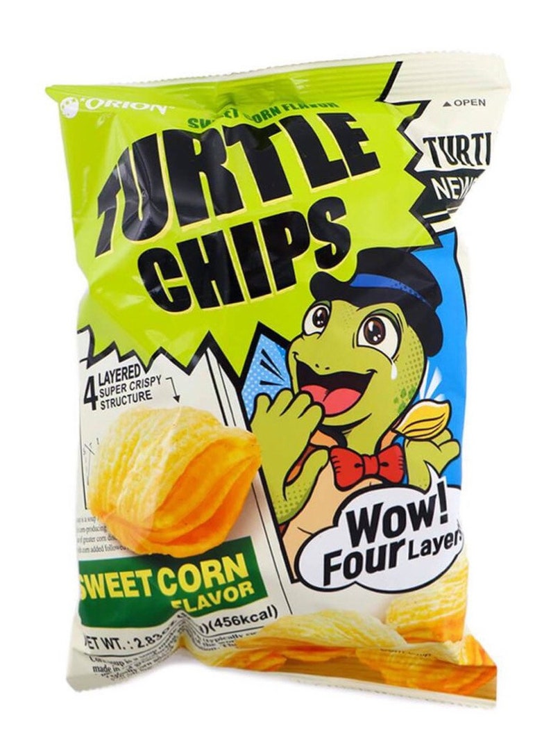 Turtle Chips LARGE Size Sweet Corn Flavor 160g Exotic Chips Asian