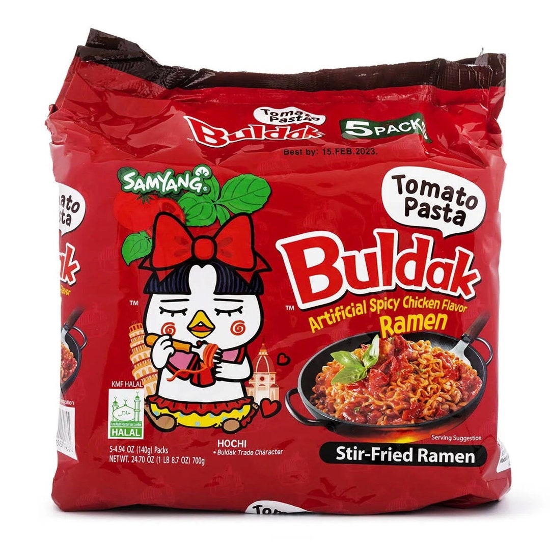 SamYang Buldak Hot Chicken Flavor Ramen; Original Spicy Flavor; 5 Packs of  Noodles 