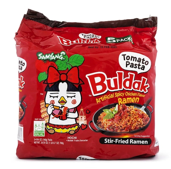 Samyang Buldak Chicken Stir-Fry Ramen, Korean Ramen, Pack of 5