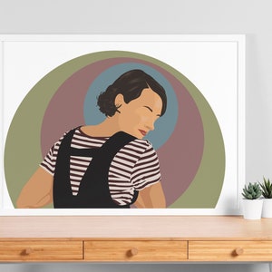Poster con illustrazione ispirata a Fleabag (serie TV 2016-2019)