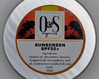 Organic Sunscreen SPF 25+