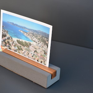 Porta-cartões, porta-fotos em concreto, design moderno e simples, porta-cartões em concreto, porta-cartões