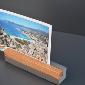 Kartenhalter, Fotohalter aus Beton, modern und schlicht im Design, Platzkartenhalter aus Beton, Tischkartenhalter