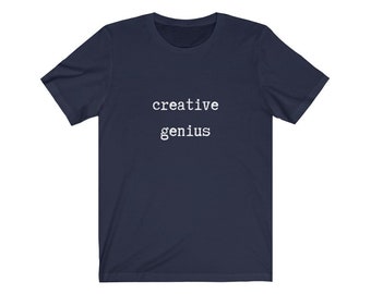 Creative Genius - all facts no caps - Songwriter, Singer, Artist, Influencer, Creativity, Music, Recording, Unisex Jersey Short Sleeve Tee