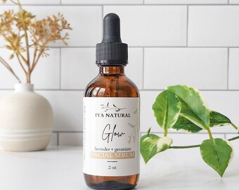 Natural Facial Serum | Rose Geranium Balancing Face Oil | Oily Skin Moisturizer