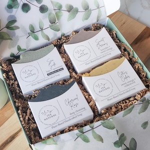 Artisan Soap Gift Box: Natural Spa Set, Four 5.2 oz Bars