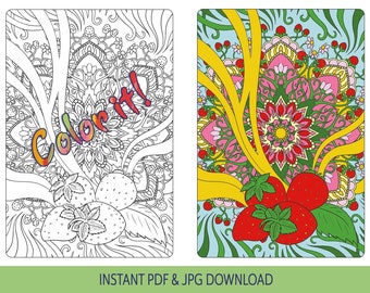 Download Strawberry Mandala Etsy