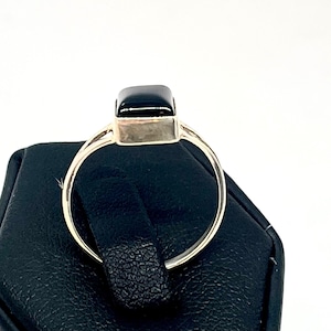 Sterling Silver Ring, Genuine Black Onyx Ring