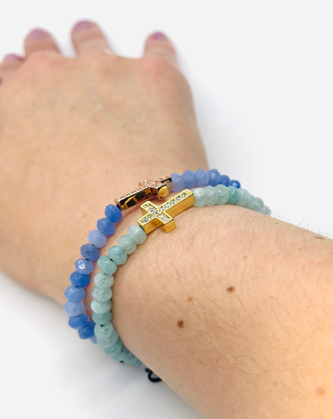 Gemstone Bracelet, Cross Bracelets, Charm Friendship Bracelets Etsy