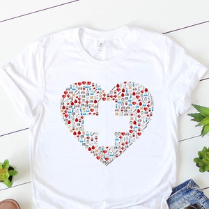 Nurse Shirt, Nurse Heart Shirt, Nursing School T Shirt, Nursing School Tee, Nurse Shirt, Funny Nursing Shirt, RN Shirts, Nurse Life T-shirts