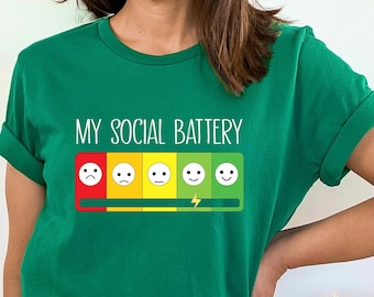 My Social Battery Shirt,Antisocial Shirt,Sarcastic Shirt,Funny Graphic Shirt, Introvert Shirt,Low Battery Tee, Funny Graphic Tee,Funny Shirt
