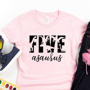 Five asaurus,Dinosaur Shirt, 5th Birthday shirt,Dinosaur birthday,Dinosaur party,fiveth birthday,custom saurus shirt, five year old shirt