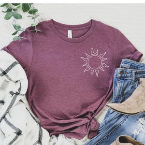 Vintage Boho Celestial Sun Shirt, Sunny Shirt, Boho Sun Tees, Sun and Moon Shirt, Vintage Shirt