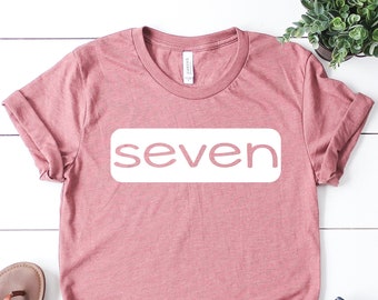 Hello Seven Shirt, 7th Birthday Shirt, Seven  Shirt, Seventh Birthday Shirt, 7 years Old Shirt, Girl Seventh Birthday,7 years old shirt, Kid