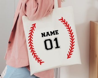 Personalized Baseball Tote, Baseball Bag, Baseball MomTote Bag, Baseball Coach Tote Bag, Canvas Tote Bag, Custom Baseball Mom Tote Bag