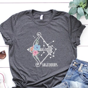 Floral Design Sagittarius Shirt,Sagittarius Gift, Sagittarius Sign Shirt,Sagittarius Zodiac Shirt, Sagittarius Season Gift, Astrology Shirt