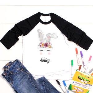 Happy Easter Shirt, Personelized Easter Shirt, Cute Easter Shirt, Easter Bunny Shirt, Bunny Shirt, Easter Day Shirt, Custom Name Shirt