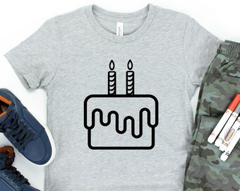 Second Birthday cake shirt, 2nd Birthday Shirt, Second Birthday Shirt, Birthday Boy Shirt, Birthday Party Shirt, Birthday Cake Shirt, Birtdy