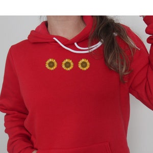 Sunflower Hoodie, Unisex Fit Sunflower Sweatshirt, Hoodie AND CREW available, Cozy Hippie Plant Lady Sweatshirt,Sunflower Hoodies for Women