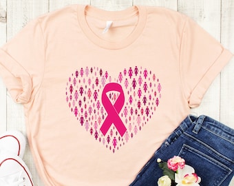 Breast Cancer Awareness Shirt, Breast Cancer Shirt, Breast Cancer Awareness Month, Breast Cancer Support Shirt, Pink Ribbon Shirt,Cancer Tee