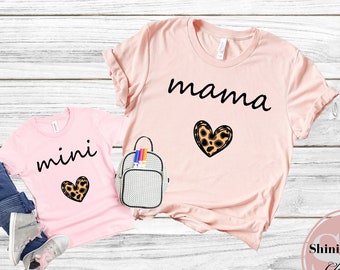Mama Leopard Shirt, Mini Leopard Shirt, Mama Girl Tshirt, Leopard Mama Shirts, Leopard Mini Shirt, Mommy and Me Matching, Mother Day Shirts