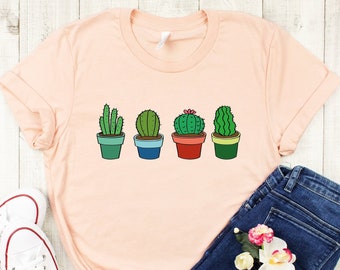 Cactus Shirt, Plant Lover Shirt, Cute Cactus T-shirt, Gardening Shirts, Cactus Tee, Cactus Plants Shirt, Botanical Shirt, Flower Shirt