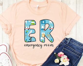 Emergency Nurse Shirt ,Gift for Nurses ,Nursing Shirt, Nurse Life, Registered Nurse,RN Shirt,Nurse Shirt, Emergency Department, New RN Shirt