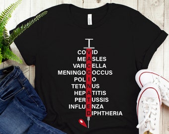 Vaccinated T-shirt, Science Shirt, Vaccinated Shirt, Vaccination Tee, Vaccines Saves Lives, Vaccines Shirt, Thanks Science,Nurse Funny Shirt