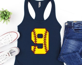 Softball Numbers Tank, Softball Mom Tank, Personalized Softball Number Tees, Custom Softball Shirts, Softball Custom Birthday Shirt