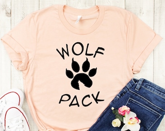 Wolf Pack Shirt, Wolf Shirt, Family Shirt Set, Wolf Lover Shirt, Wolf Graphic Tee, Family Matching Outfits, Women Wolf Pack Tee, Wolf Pack