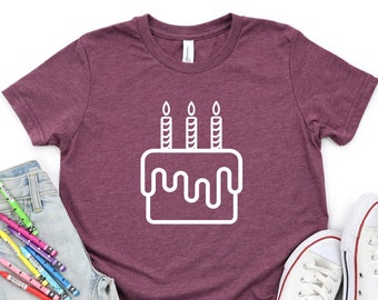 Third Birthday cake shirt, 3rd Birthday Shirt, Third Birthday Shirt, Birthday Boy Shirt, Birthday Party Shirt, Birthday Cake Shirt, Birthday