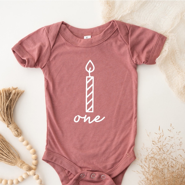 1st Birthday Shirt, First Birthday Shirt, One Birthday Shirt, One, One Candle, Birthday Party Shirt, Birthday Outfit, Birthday Cake Shirt