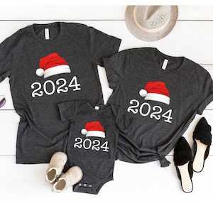 Happy New Year Shirt, New Year 2024, Christmas Santa Shirt, Gift For Christmas, New Years Shirt, Hello 2024, Christmas Gifts