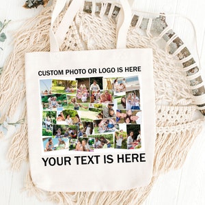 Custom Photo Bag, Trade Show Gift Bag, Logo Bag, Custom Tote Bag, Custom Shopper, Photo Shopping Bag, Photo Tote Bag, Personalize Bag