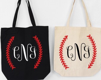 Personalized Baseball Tote, Baseball Bag, Baseball MomTote Bag, Baseball Coach Tote Bag, CanvasTote Bag, Baseball Mom Monogram Tote Bag