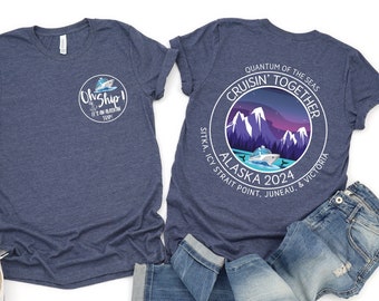 Custom Alaska Cruise Shirt, Alaska Cruise TShirt, Front Back Custom Family Cruise Shirts, Family Matching Cruise Shirt, Group Cruise T Shirt