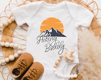 Hiking Buddy Baby Onesie®, Baby Bodysuit, Baby Onesie®, Cute Onesie®, Adventure Baby Clothes, Camping Bodysuit, Mountain Onesie®