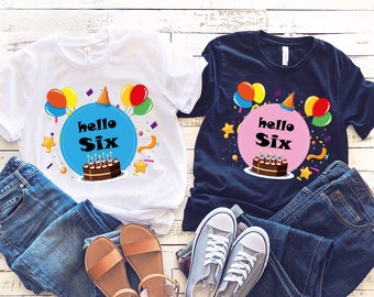 6th Birthday Shirt Boy, 6th Birthday Shirt Girl, Sixth Birthday Shirt, 6th Birthday Gifts, Six Shirt, 6 year old birthday, toddler shirt