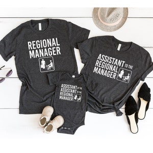 Regional Manager Shirt, Assistant to the Regional Manager, The Office Shirt,Fathers Day Gift, Family Shirts, 1st Matching Family Tee
