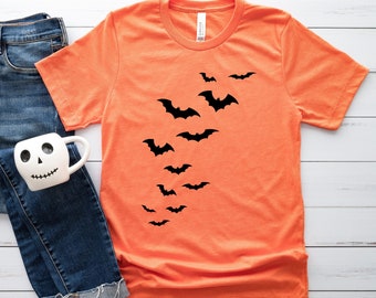 Halloween Bats Shirt, Halloween Party, Halloween Shirt, Halloween Funny Shirt, Flying Bats Shirt,  , Swarm Of Bats Shirt, Bat Shirt