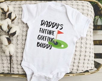 Daddy's Future Golfing Buddy Onesie®, Baby Onesie®, Baby Outfit, Baby Bodysuit, Baby Shower Gift, Baby Onesie® Gift, Golfing Buddy Bodysuit