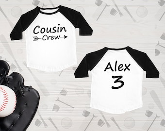 Cousin Crew Shirt, Cousin Crew Shirts,Family Reunion,Kids matching shirts, Personelized Shirt, Custom Name Shirt, Back Number Shirt