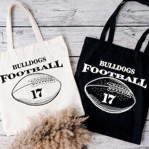 Personalized Football Tote Bag, Custom Football Team Logo Tote Bag , Game Day Tote Bag, Sports Tote Bag, Custom American Football Tote Bag