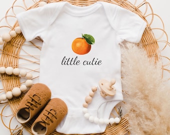 Little Cutie Baby Onesie®, Baby Onesie®, Baby Shower Gift, Baby Bodysuit,  Fruit Baby Onesie®, Orange Onesie®