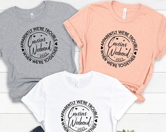 Cousins Weekend Shirt, 2026 Cousin Trip Shirt,Funny Cousin Shirt,Cousin Matching,Cute Summer Vacation Shirt,Family Trip Shirt, Holiday Shirt
