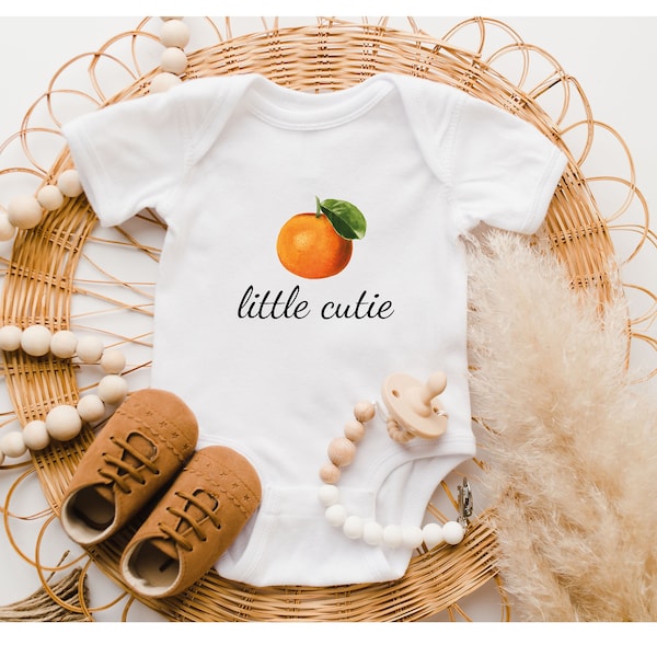 Little Cutie Baby Onesie®, Baby Onesie®, Baby Shower Gift, Baby Bodysuit,  Fruit Baby Onesie®, Orange Onesie®