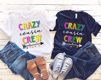 Cousin Crew Tshirts,Cousin Crew Shirts,Crazy Cousin Crew,Family Reunion,Kids matching shirts,Cousin Gifts,Cousin Crew,Matching Family Shirt