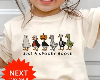 Spooky Goose Baby  Shirt, Halloween Tee, Funny Goose Costume, Fall  Onesie®, Spooky Season shirt, Spooky Goosey Shirt,Goose Long Sleevee Tee