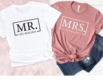 Mr and Mrs Shirts, Just Married Shirt, Honeymoon Shirt, Just Married Shirts, Couples Shirts, Bride Gift, Bachelorette Party, Wedding Gift